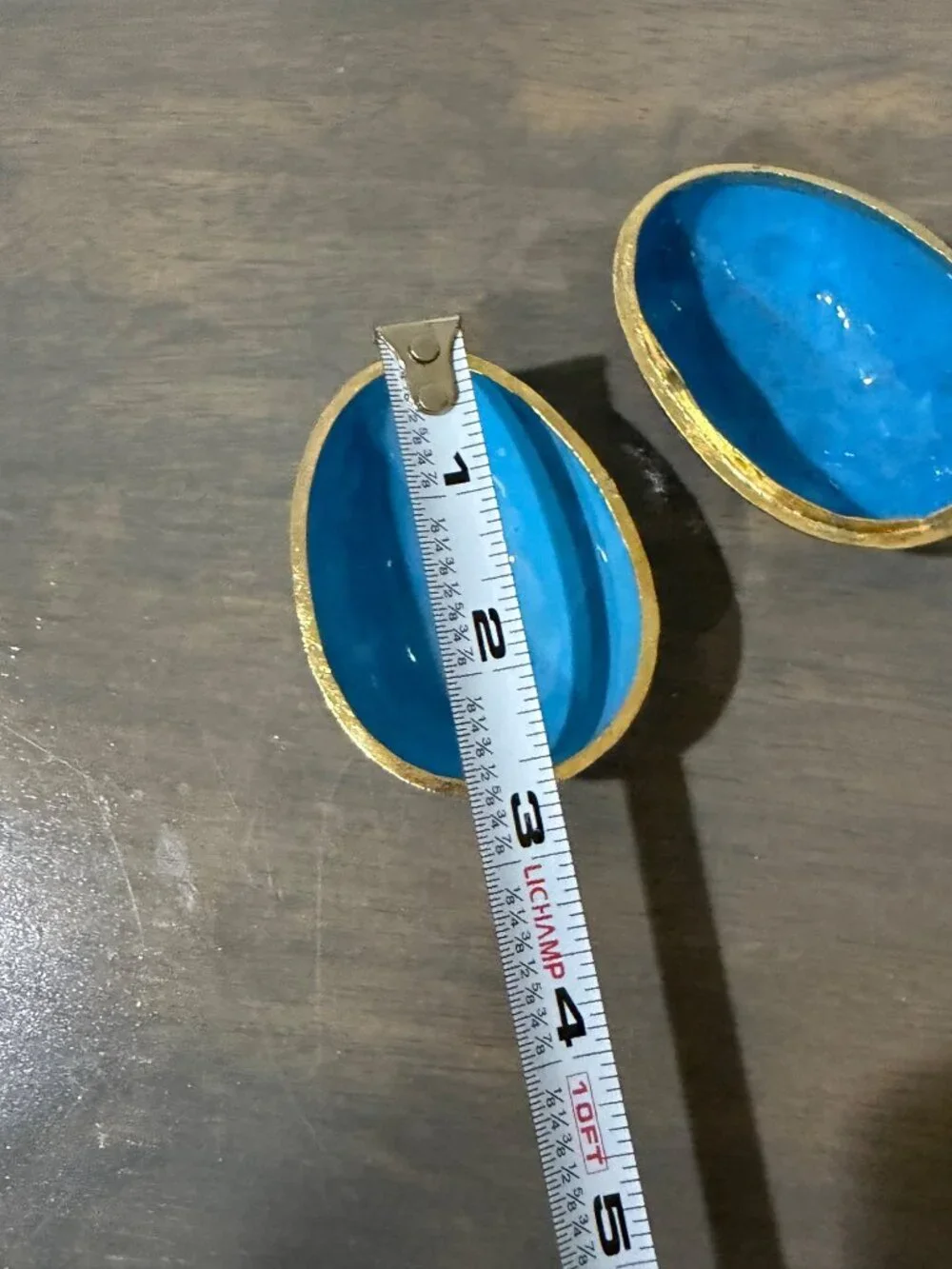 Vintage Floral Cloisonne Egg Shaped Trinket Box